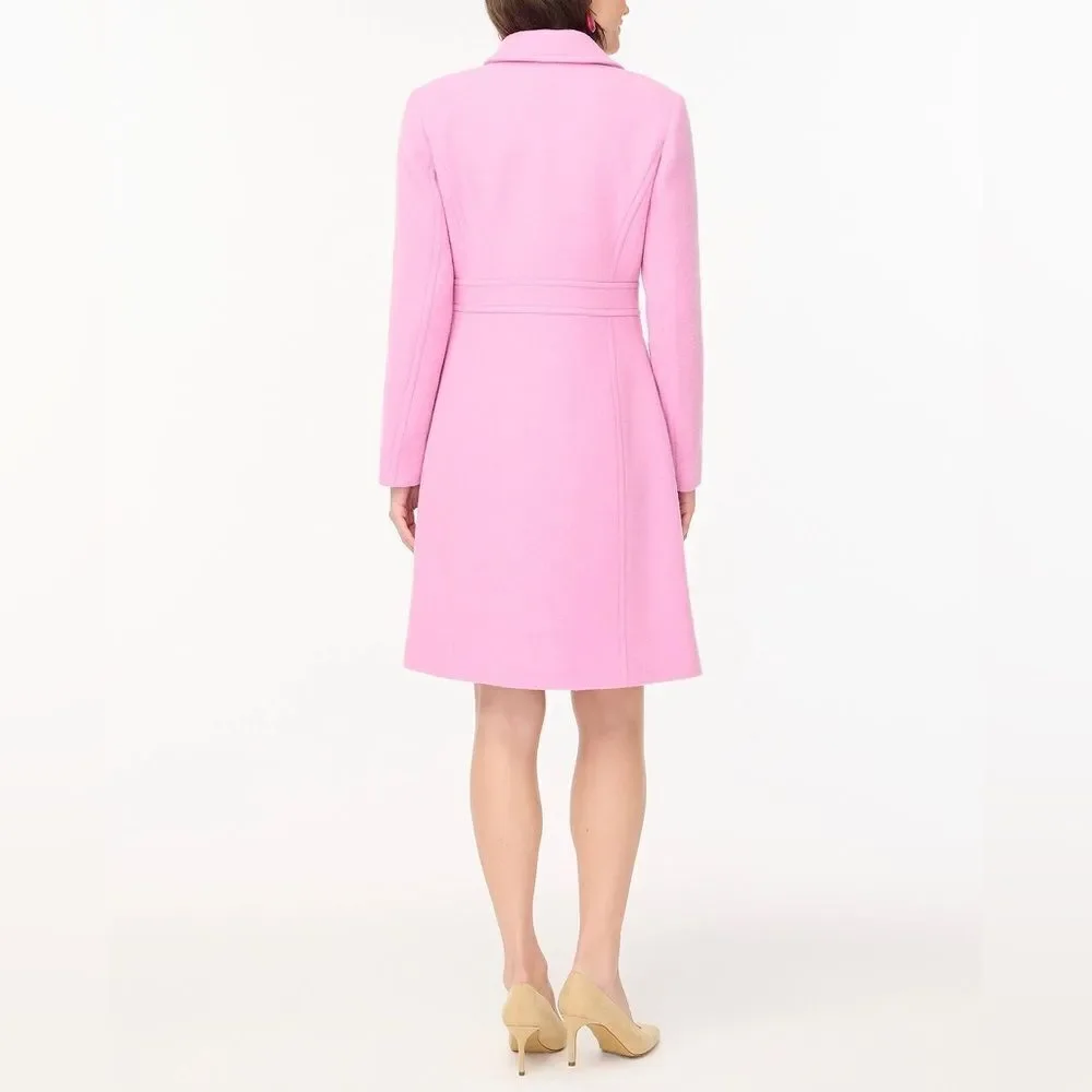 Last One NWT PINK J. CREW Wool-blend lady coat